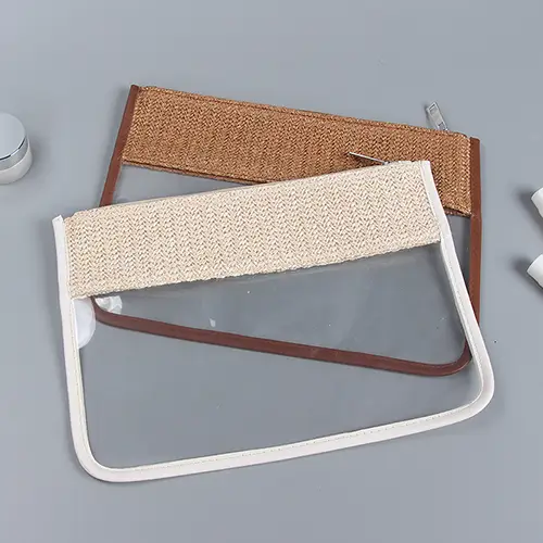 Durable water-resistant PVC transparent clutch for beach club promotions